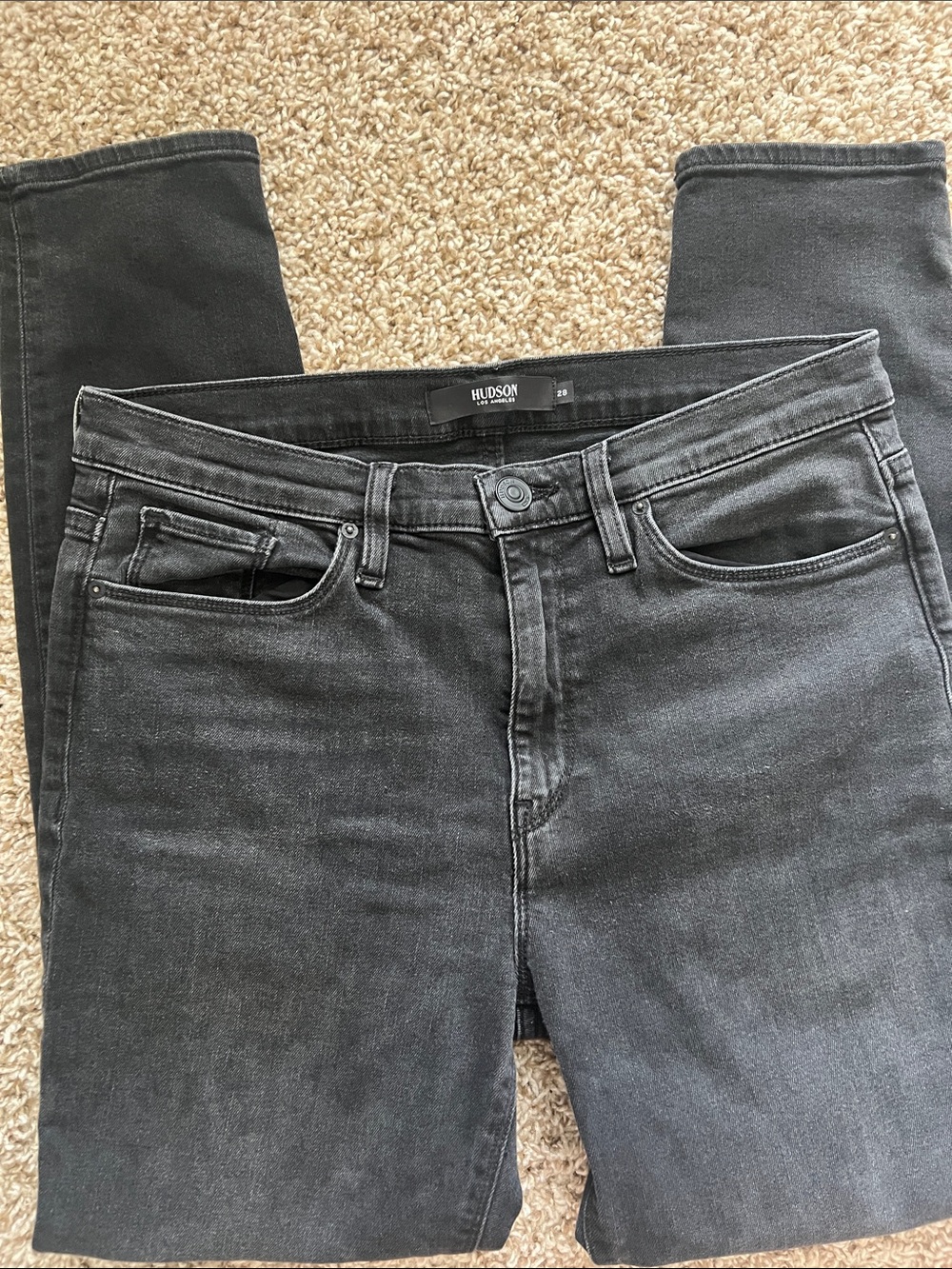 Hudson Gray Super Skinny Denim Jeans